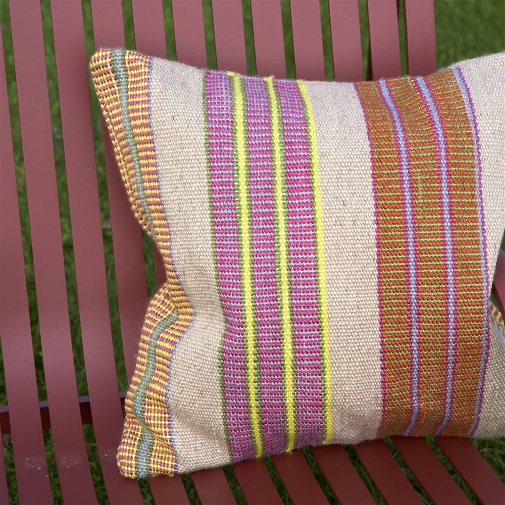 Mahakam Indoor Outdoor Cushion By Designers Guild in Coral Pink